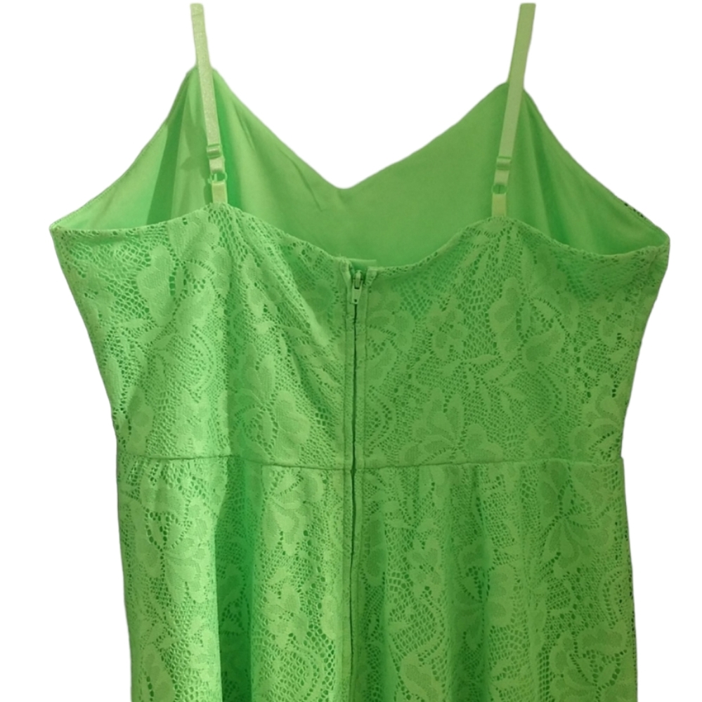 Neon Green No Boundaries Lacey Sundress sz XL 15/17